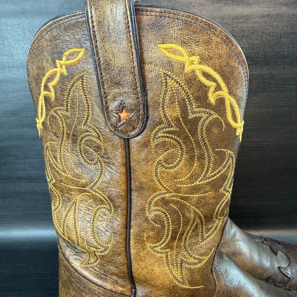 Tony Lama Vaquero Womens size 9 Brown Leather Western Cowboy Boots VF 6004 - Picture 2 of 10